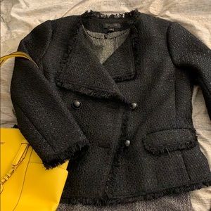 NWT Ann Taylor Black Fringe Jacket